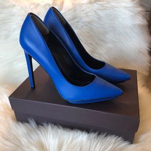 Enzo Angiolini Blue Pointy Pumps High Heels sz 9